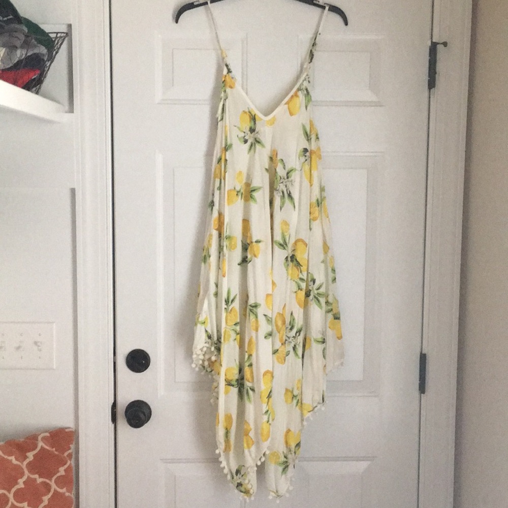 Flowy Lemon Cover Up Dress